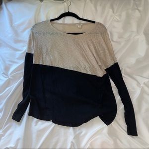 Simple neutral colorblock longsleeve t shirt